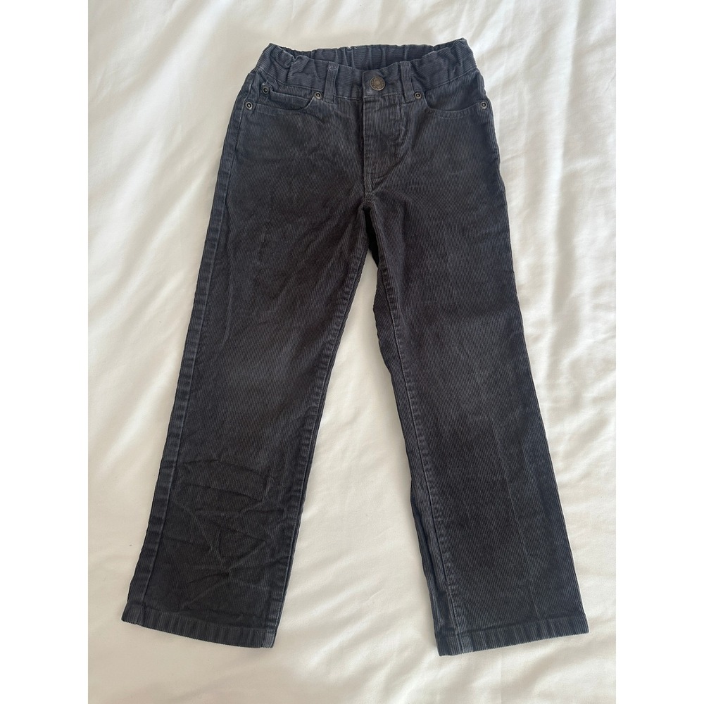Janie and Jack Boys‎ Charcoal Gray Corduroy Pants Adjustable Waist Size 5